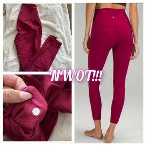 NWOT 🍋 Lululemon 🍋 Align 25" Pomegranate Size 4